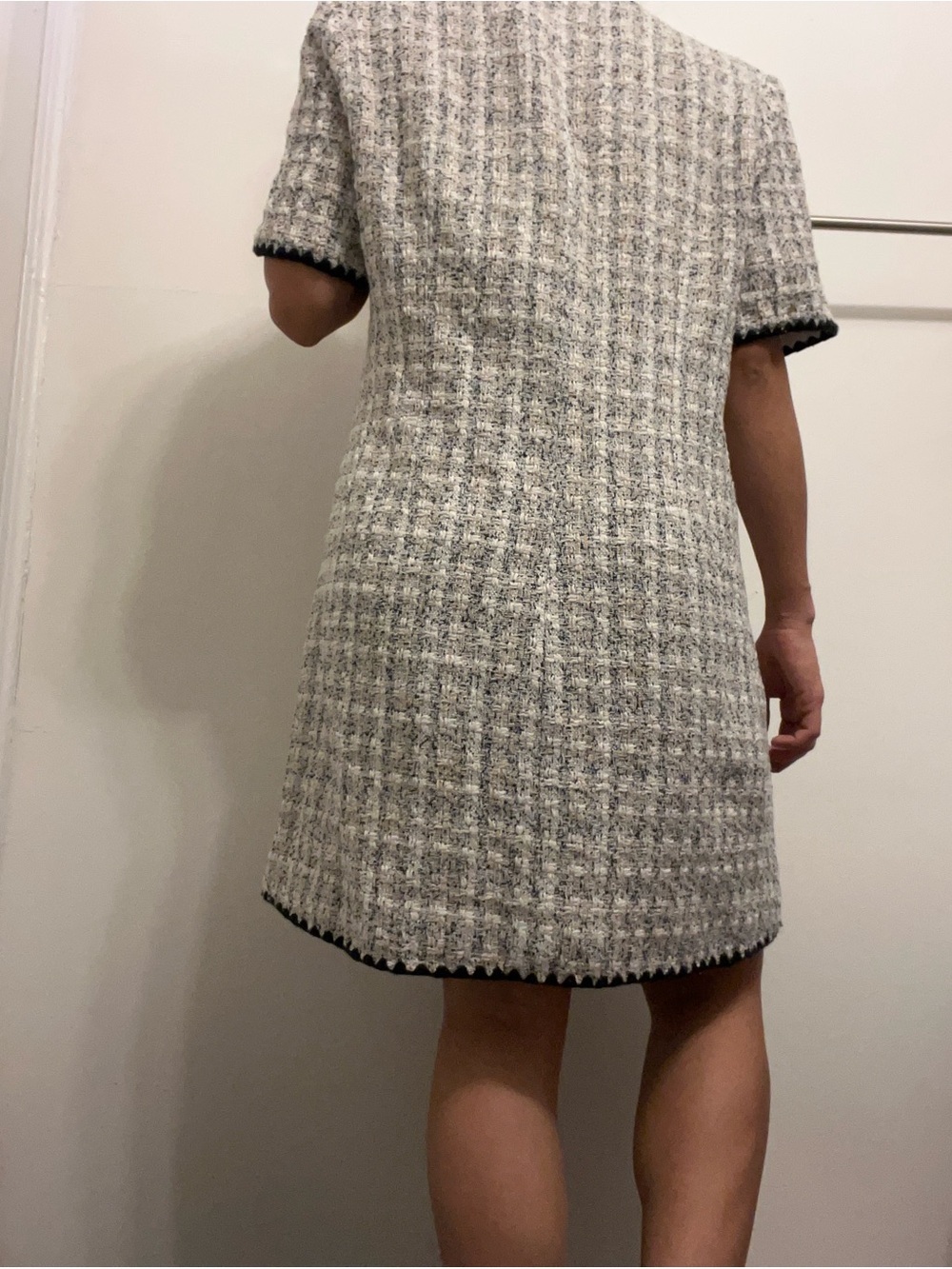 S26 Tuckernuck Pomander Place White Tweed Josephine Dress - Picture 3 of 7